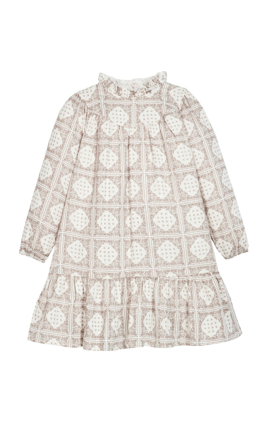 Jody Dress - Stone Patchwork