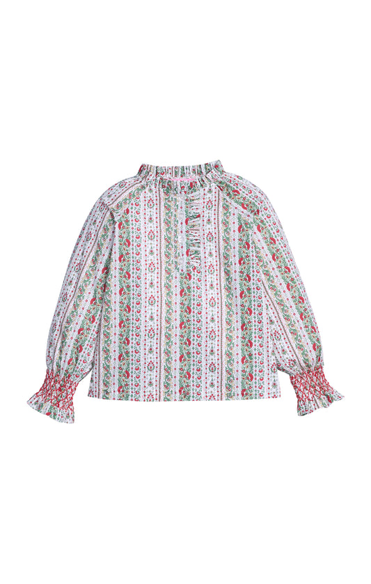 Shannon Top - St Moritz Floral Stripe