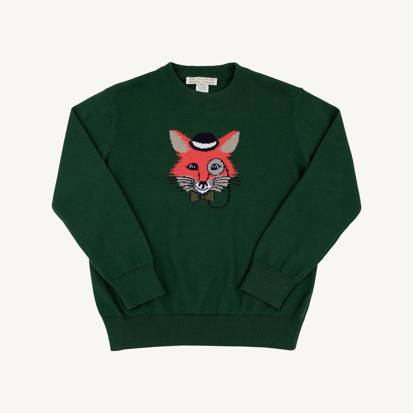 Isaac's Intarsia Sweater Grier Green/Fox