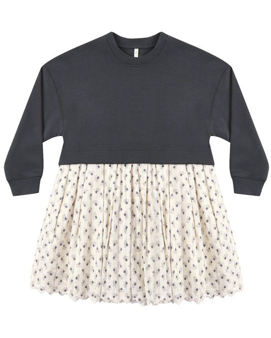 Sweatshirt Dress Vintage Fleur