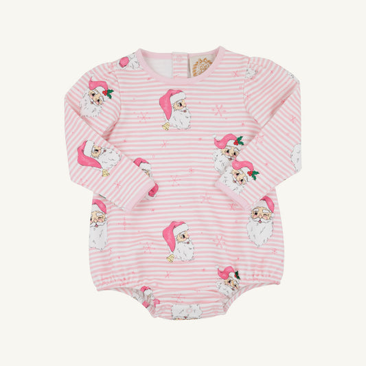 Long Sleeve Penny's Play Bubble Dear Santa Palm Beach Pink Stripe