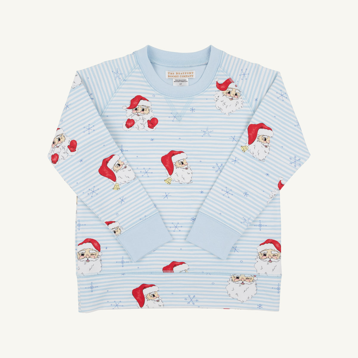 Cassidy Comfy Crewneck Dear Santa/Buckhead Blue Stripe
