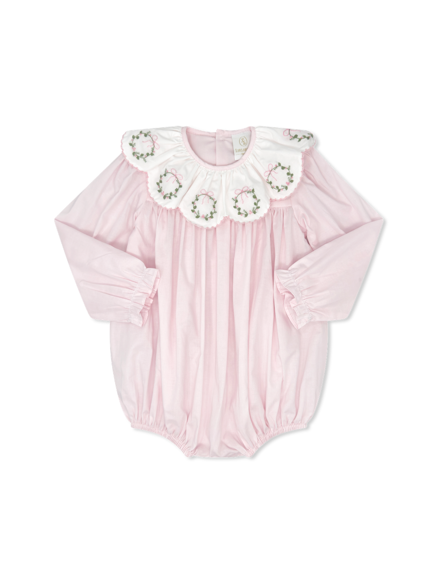 Chloe Bubble- Blessings Pink Batiste, Wreaths