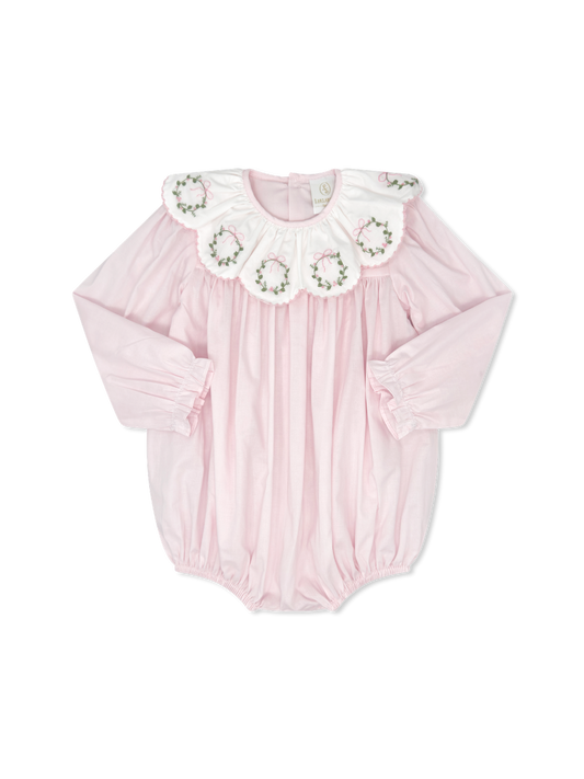 Chloe Bubble- Blessings Pink Batiste, Wreaths