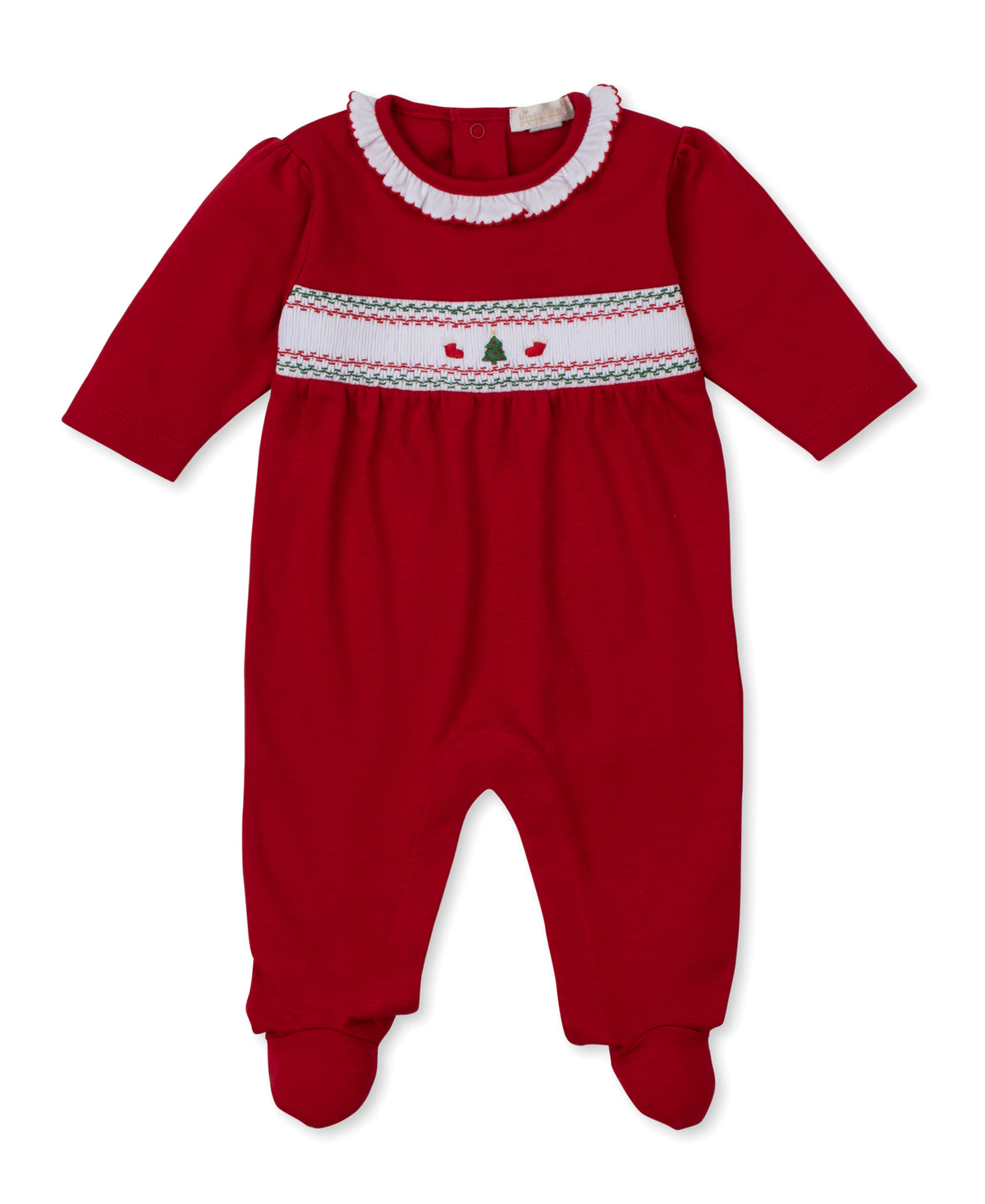CLB Holiday Medley Footie with Hand Smocking