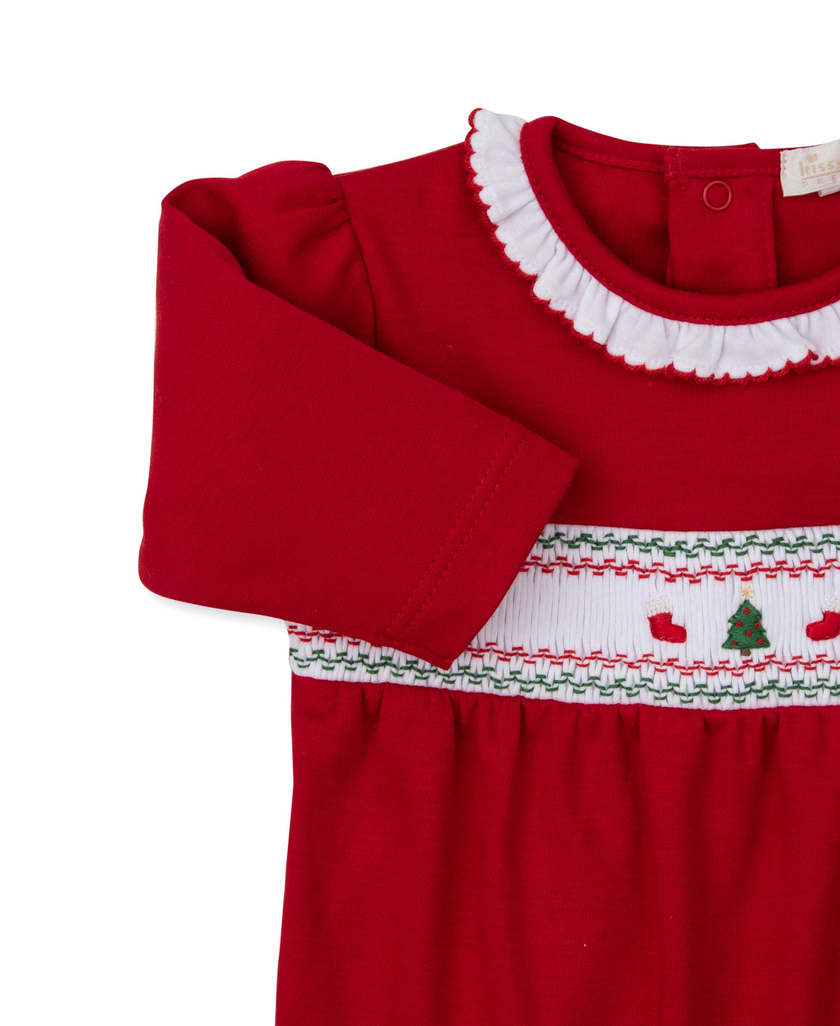 CLB Holiday Medley Footie with Hand Smocking