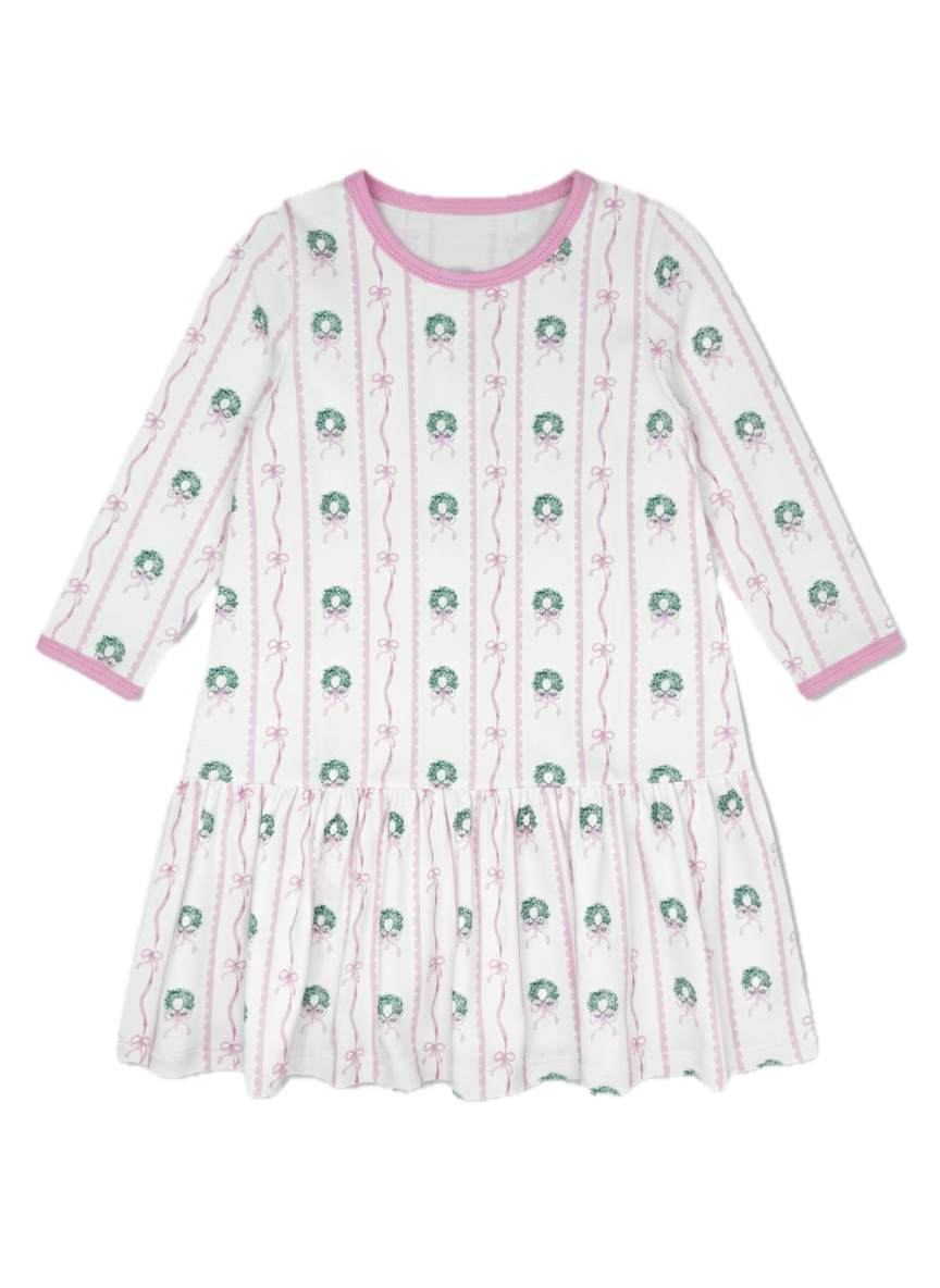 Dani Dropwaist Dress Long Sleeve - Boxwood and Bows