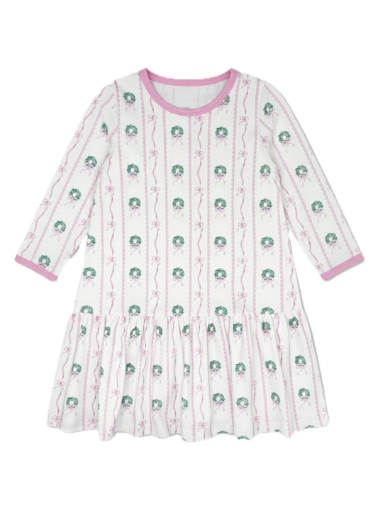 Dani Dropwaist Dress Long Sleeve - Boxwood and Bows