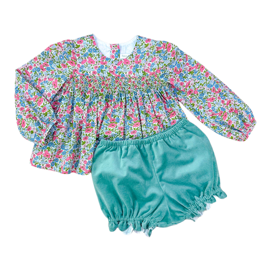 Hermia Bloomer Set- Enchanted Floral w/ Welsh Velvet