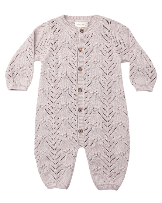 Long Sleeve Bubble Romper Lilac Mist