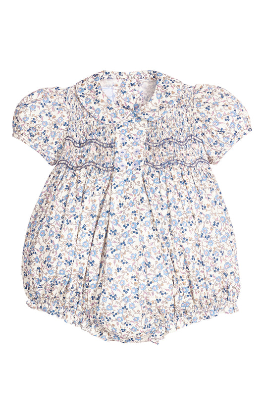 Smocked Bridget Bubble- Wisteria Floral