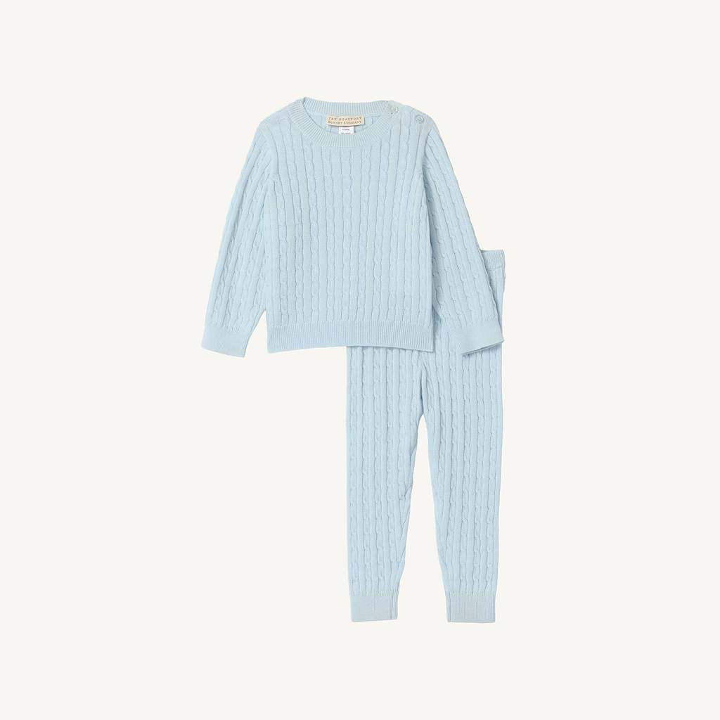Crawford Cable Knit Set- Buckhead Blue