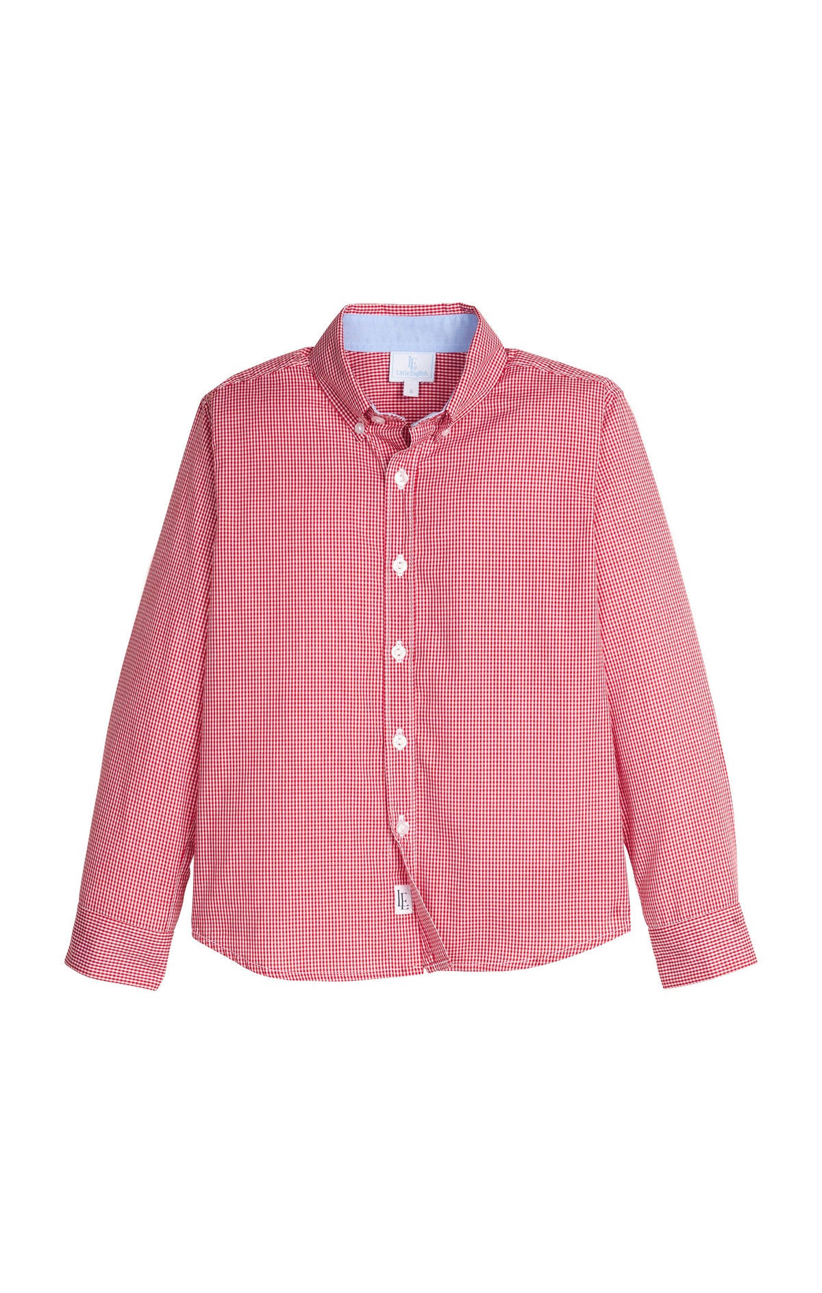 Button Down Shirt- Red Mini Gingham