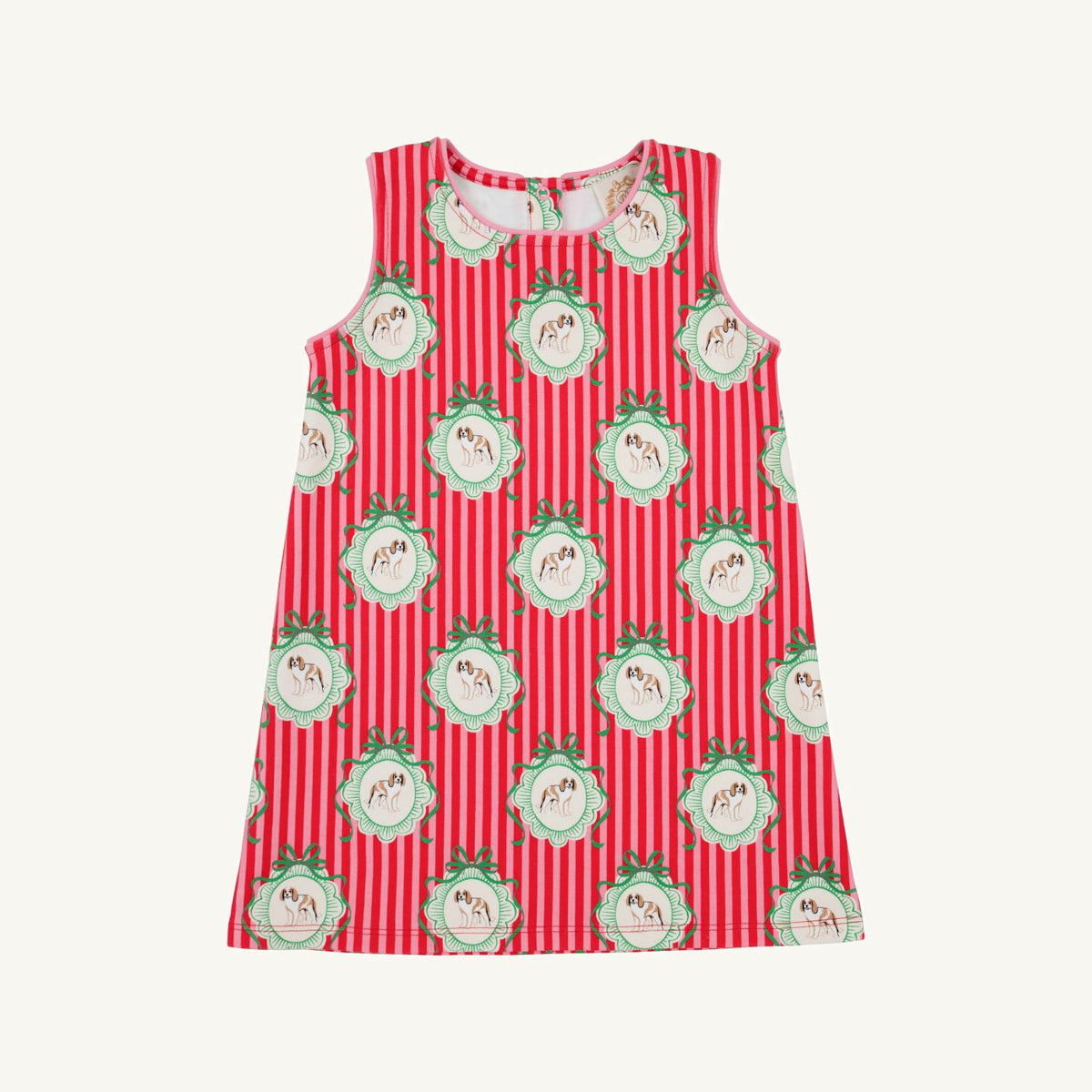 Annie Apron Dress-Distinguished Doggies/Hamptons Hot Pink