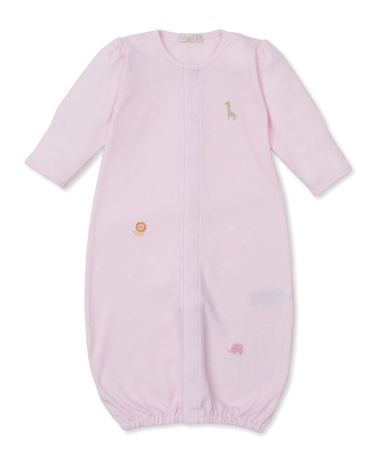 Wild Safari Hand Embroidered Converter Gown Pink