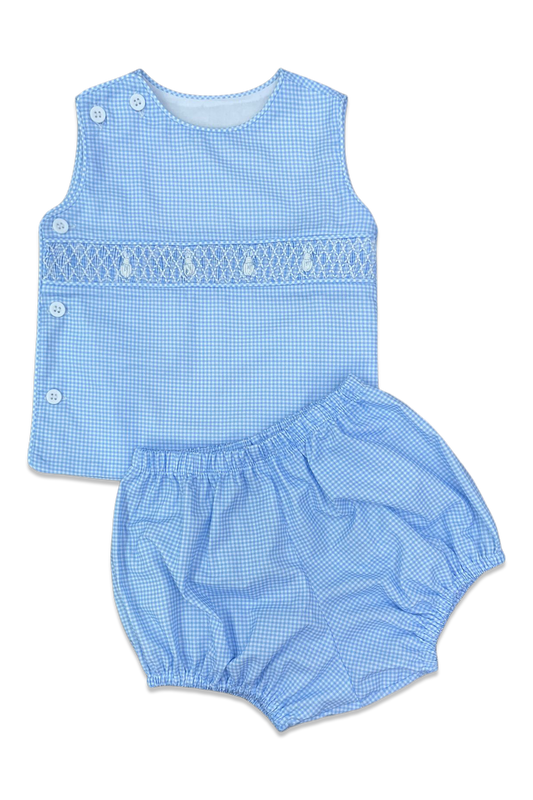 Smocked Beau Set Bullion Bunnies