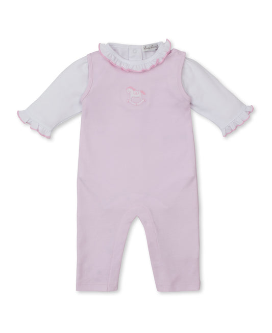 Riding Rockers Pink Overall Set