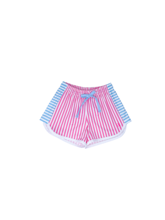Flamingo Pink Stripe, Totally Turquoise Stripe Annie Short