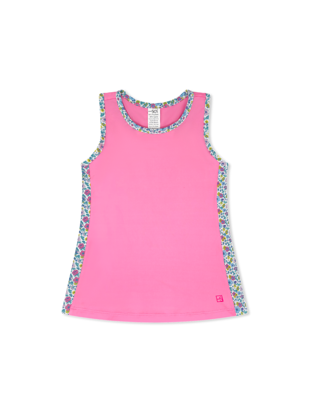 Flamingo Pink, Whimsy Wildflower Drew Tank