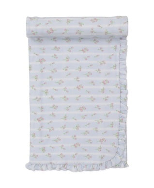 Ribbon Stripe Bouquets Blanket