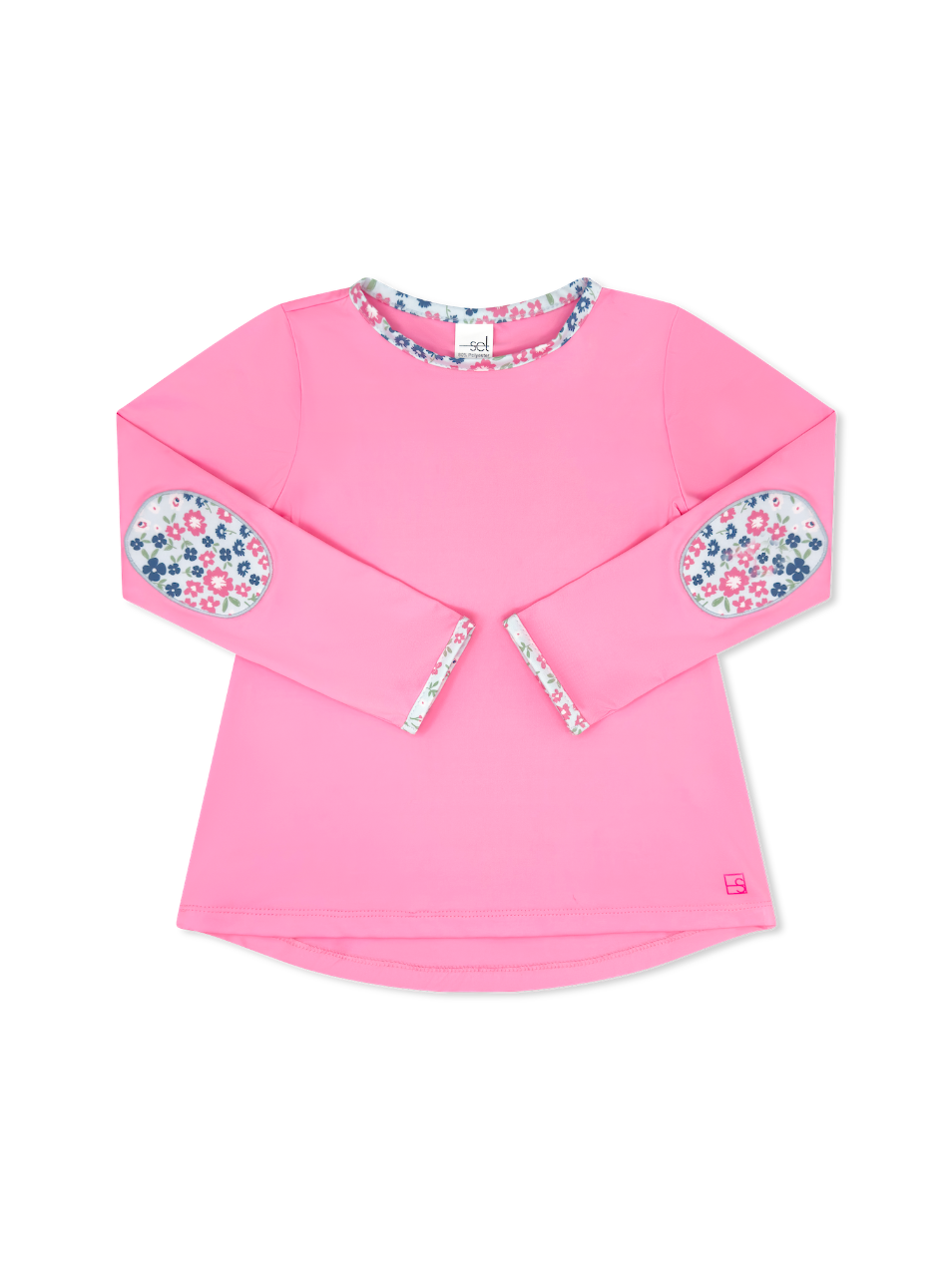 Kylie Long Sleeve Tee - Flamingo Pink, Baton Rouge Blooms