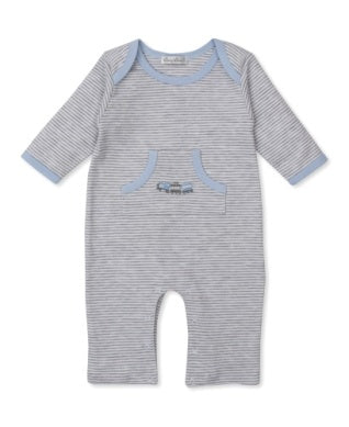 Roundabout Railroad Playsuit- Grey