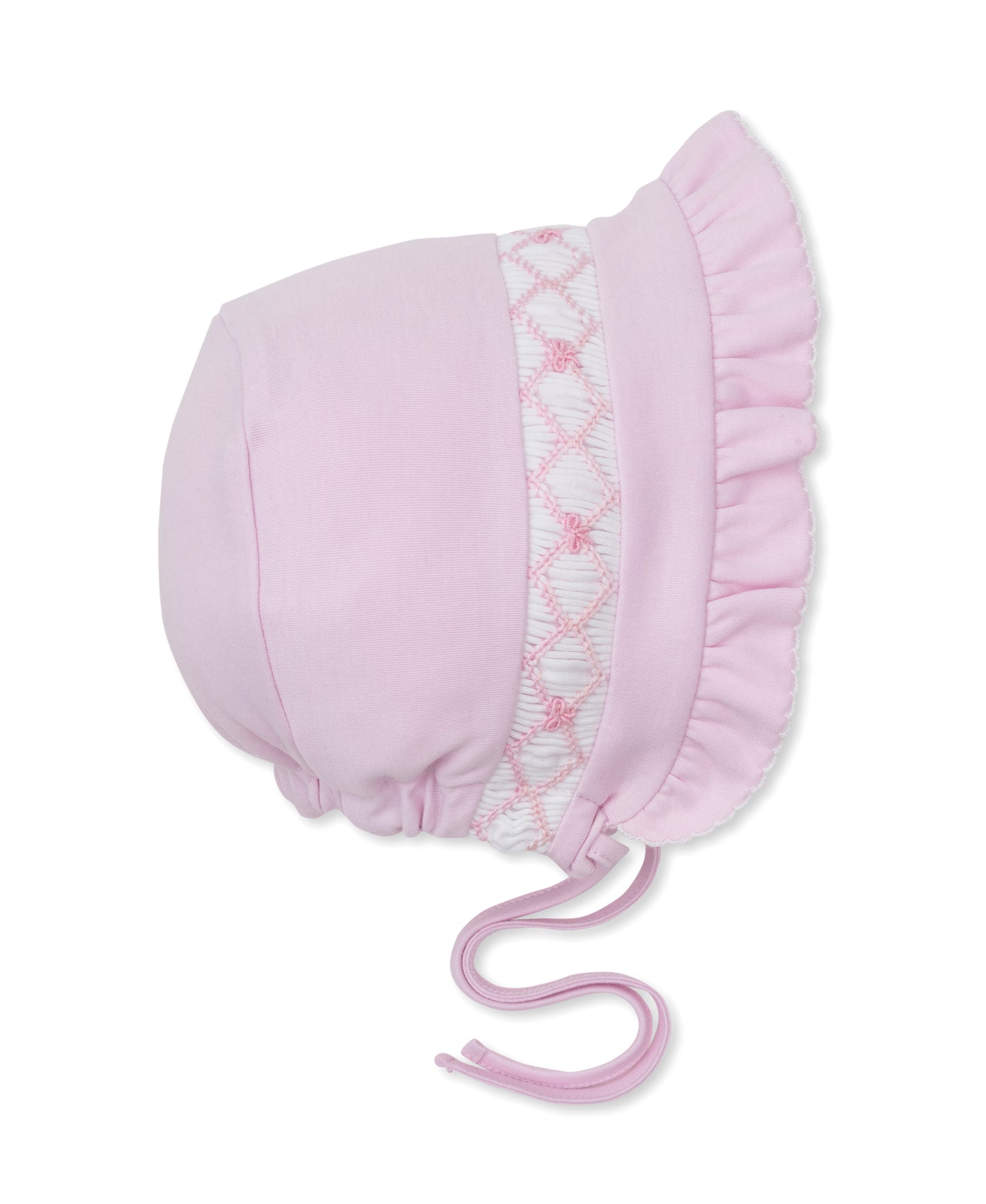Pink Smocked Bows Bonnet