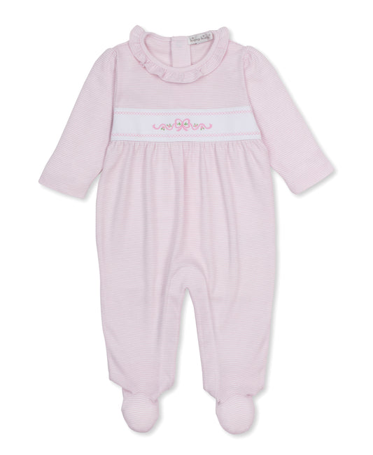Classic Treasures Footie Pink White Stripe