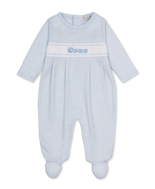 Classic Treasures Footie Blue White Stripe
