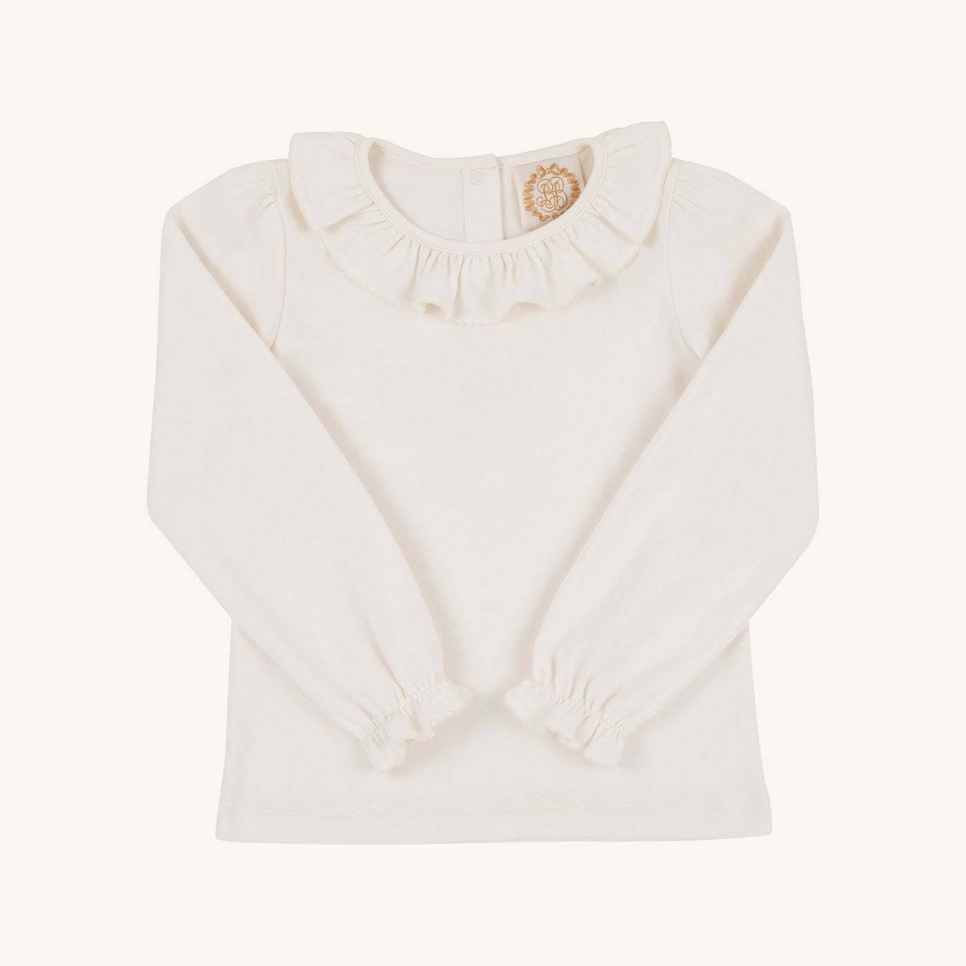 Long Sleeve Ramona Ruffle Shirt Palmetto Pearl