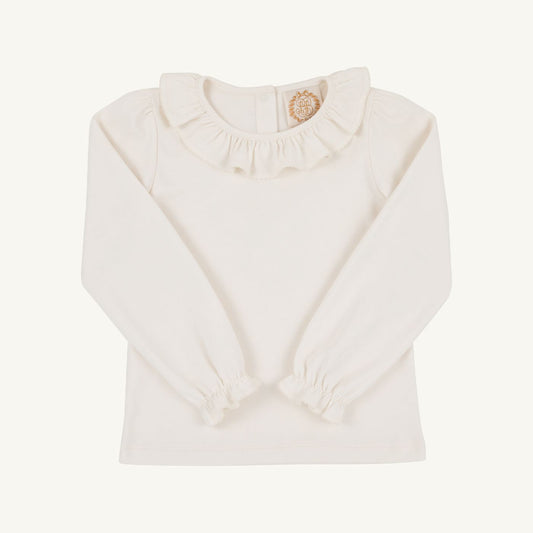 Long Sleeve Ramona Ruffle Shirt Palmetto Pearl