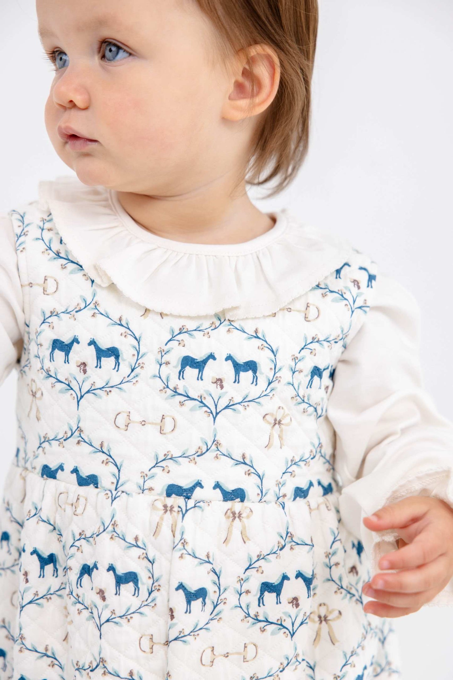 Long Sleeve Ramona Ruffle Shirt Palmetto Pearl