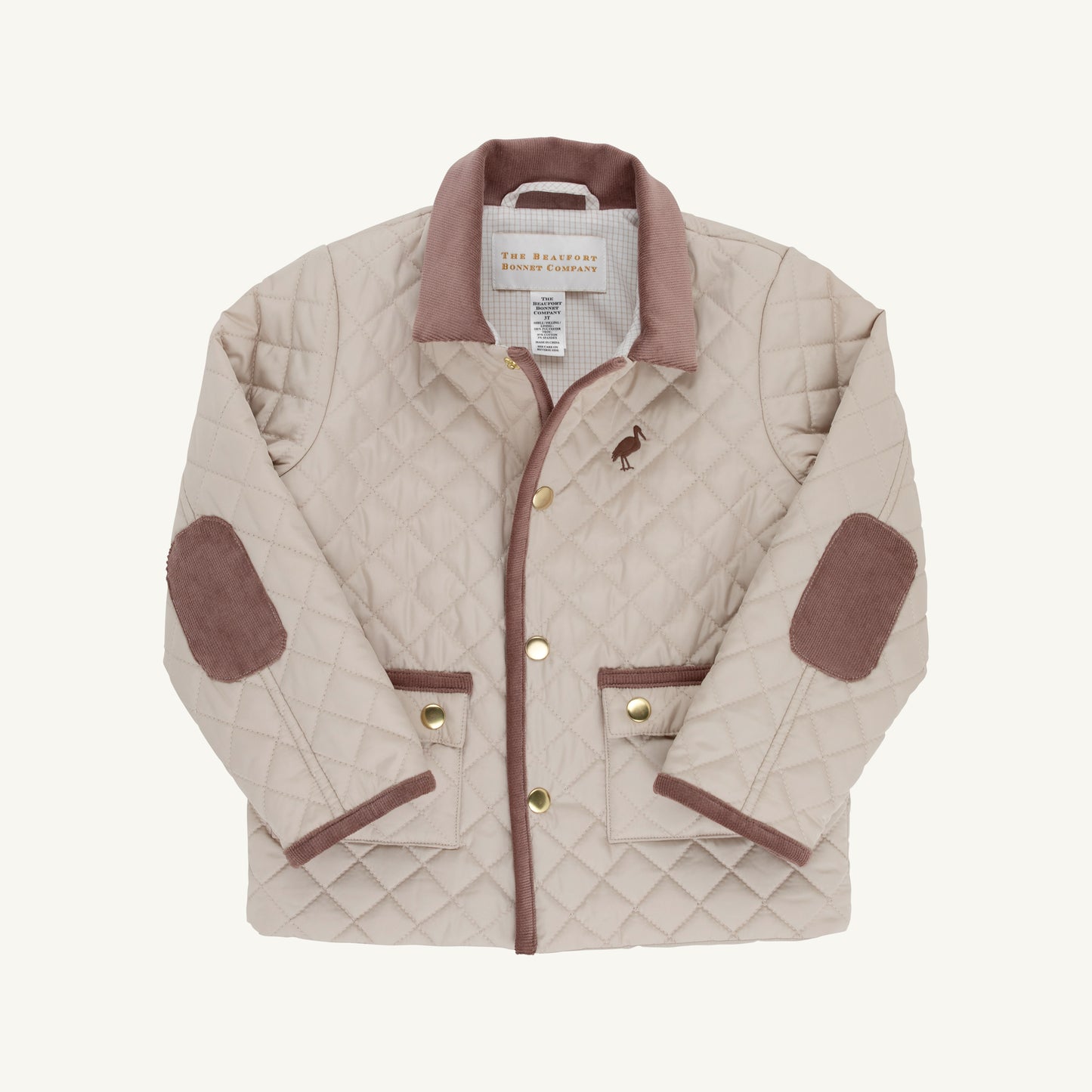 Caldwell Quilted Coat Keeneland Khaki/Gray Bay Brown