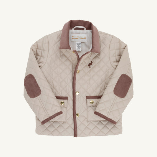 Caldwell Quilted Coat Keeneland Khaki/Gray Bay Brown