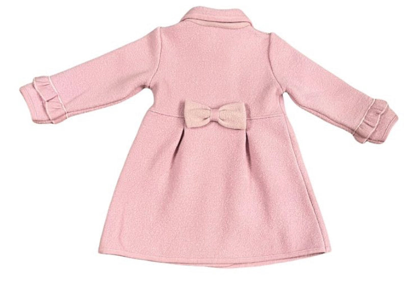Southern Weight Light Pink Double Button with Ruffle Coat
