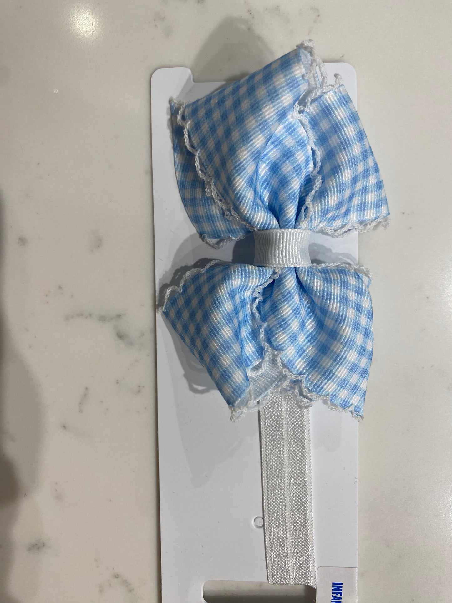 Gingham Bow On Band