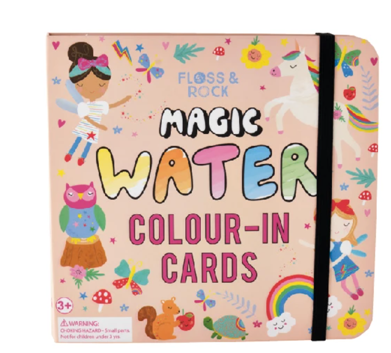 Rainbow Fairy Magic Water Colour-In Cards