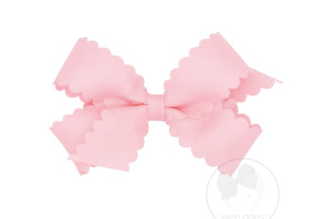 Mini Scalloped Edge Grosgrain Bow