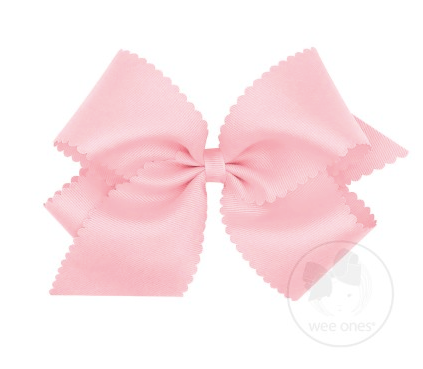 King Scalloped Edge Grosgrain Bow