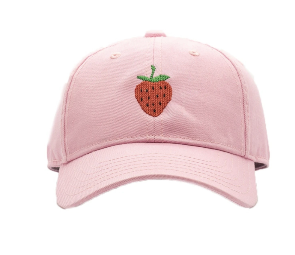 Strawberry on Light Pink Baseball Hat