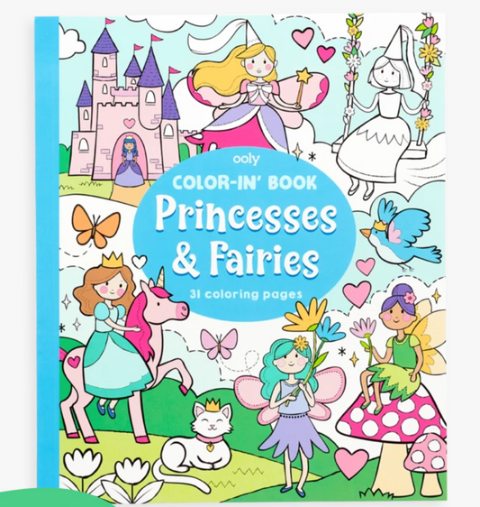 Color-in Book Princesses & Fairies