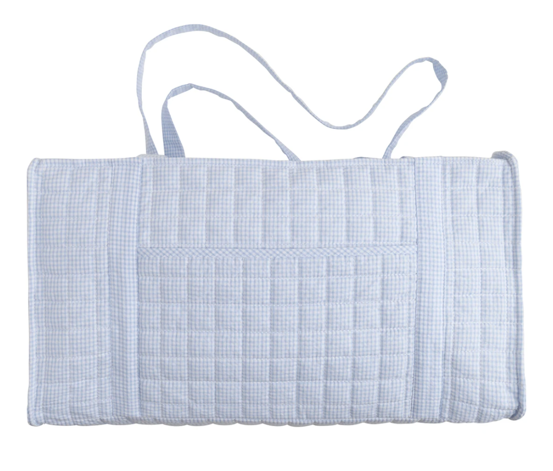 Quilted Luggage Duffle Bag Light Blue