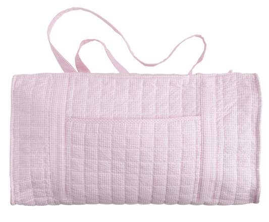 Quilted Luggage Duffle Bag Light Pink