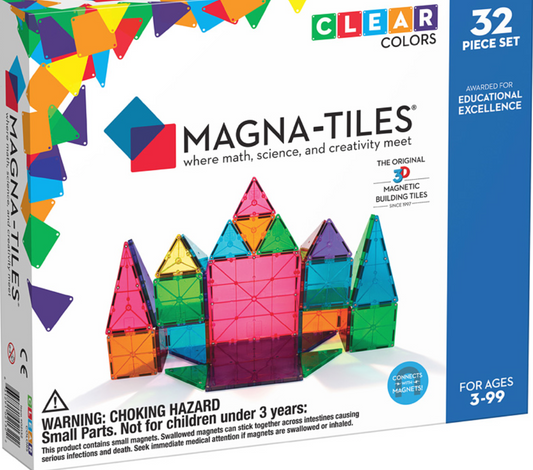 Magna-Tiles Clear Colors 32 Piece