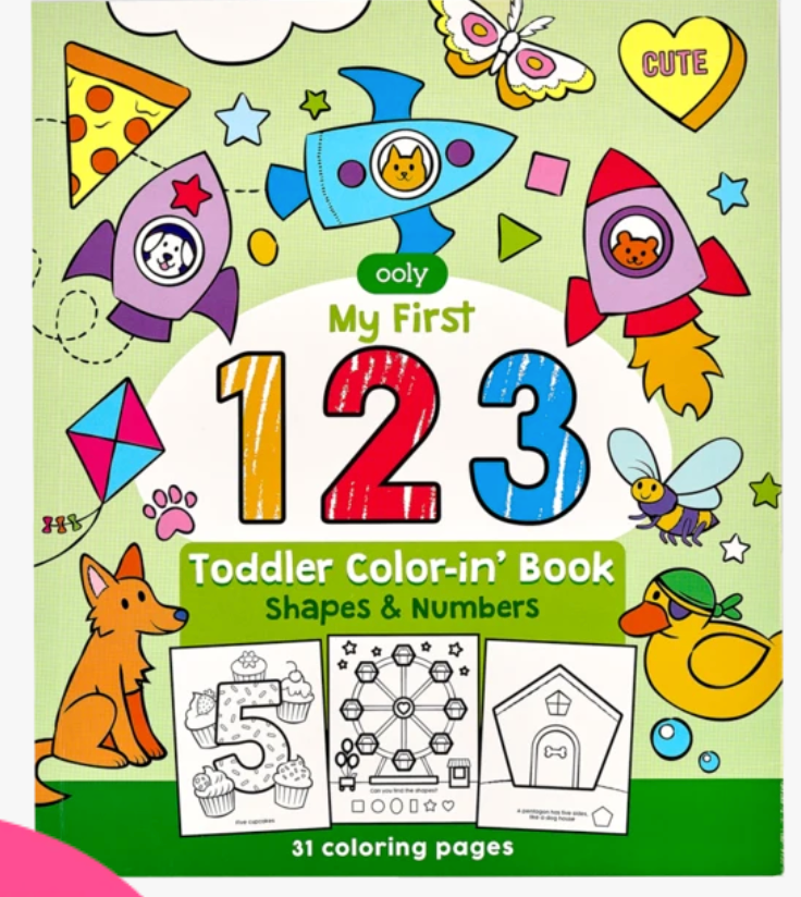 Color-In Book Shapes and Numbers