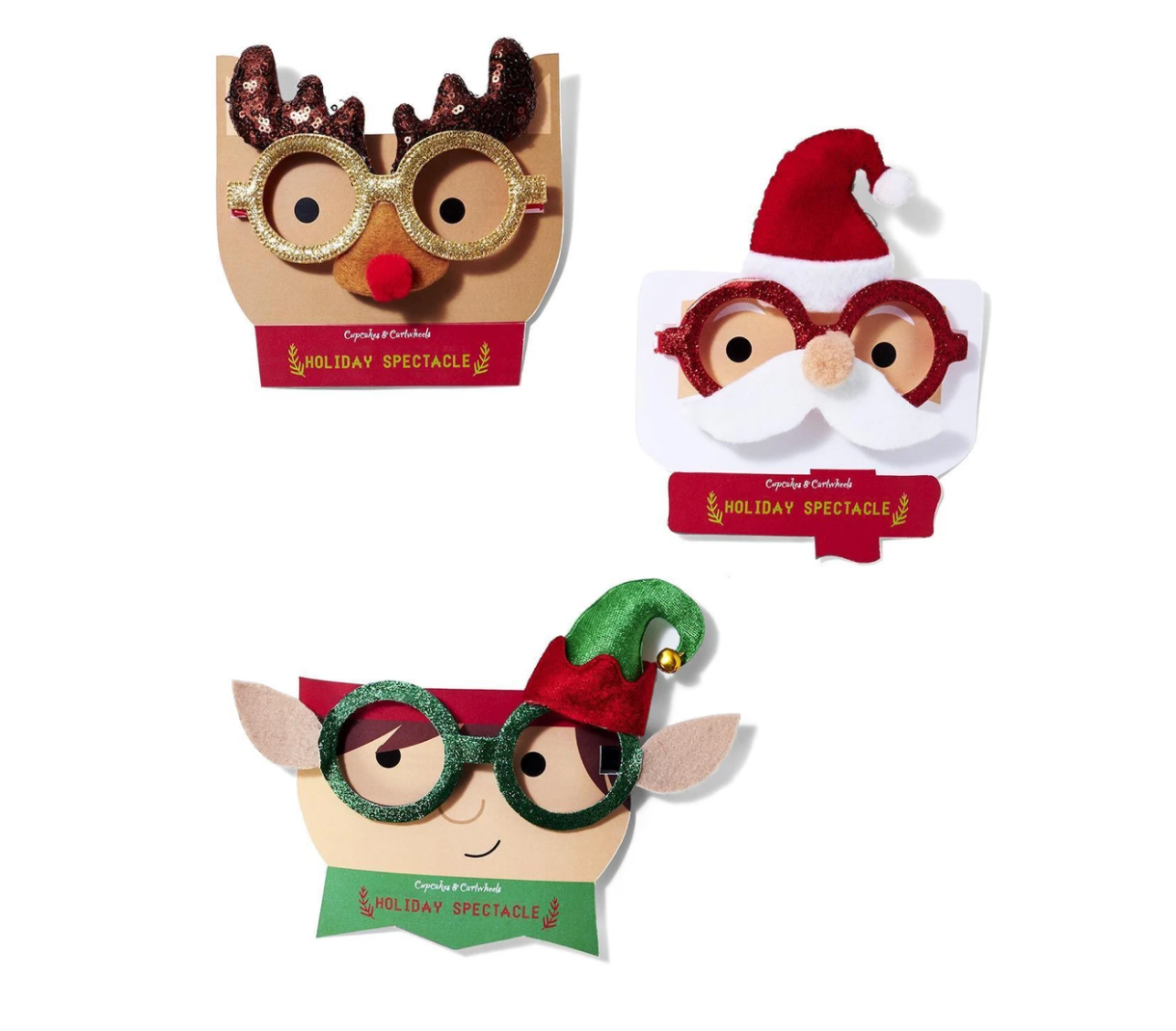 Cheer Gear Holiday Novelty Glasses