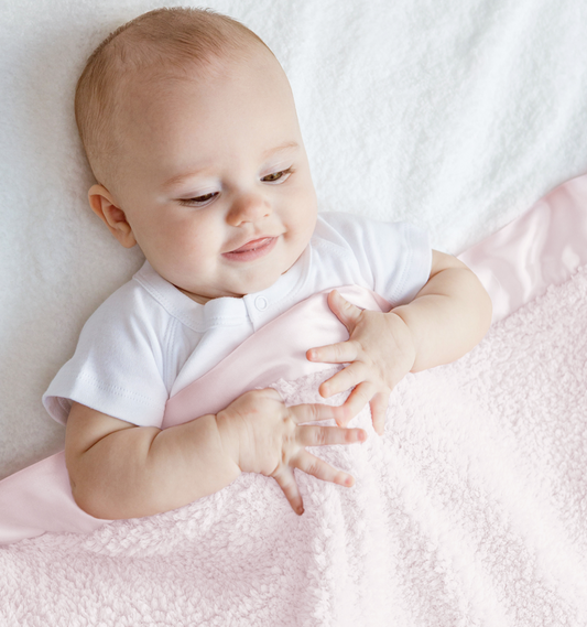 Chenille Baby Blanket Pink
