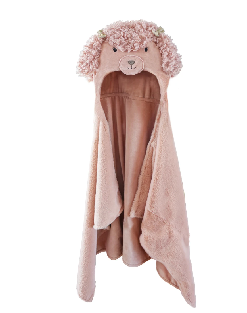 Paris Poodle Hooded Blanket