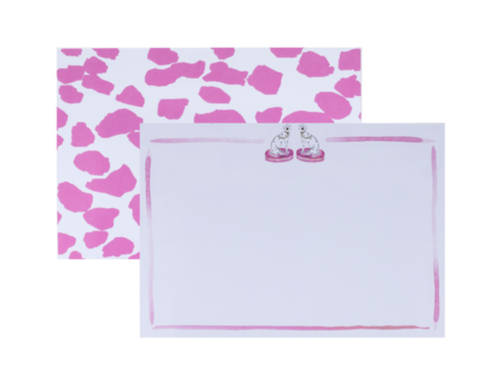 Pink Ceramic Dog Notecards