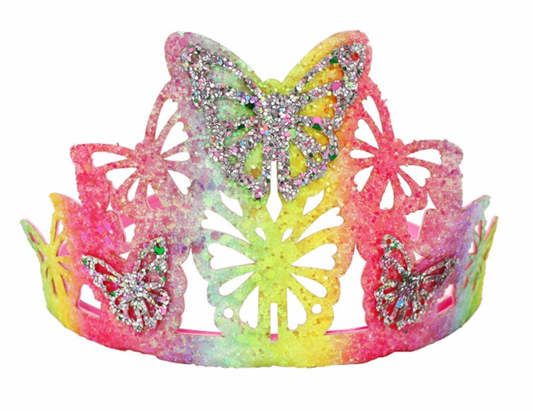 Rainbow Fantasy Soft Glitter Butterfly Crown